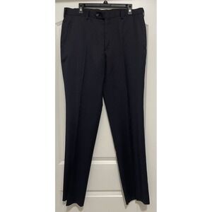 Jos. A. Bank Dress Pants Men 36  Navy Wool Cashmere Tailored Fit Flat Front NWT